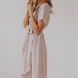 Grey Piper & Scoot High Low Maxi Wrap Dress